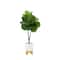 33" Artificial Green Fiddle Fig with Stand Planter